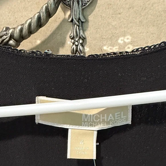 Michael Kors Silver and Black Sequin Mini Dress - Picture 3 of 9